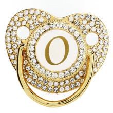Baby Bling Buchstabe O Schnullerkette mit Staubschutz, 6-18 Monate