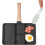 Heat Resistant Mini Pancake Pan Split Grill Pan Portable NonStick Breakfast Egg Pan Compact Black 3