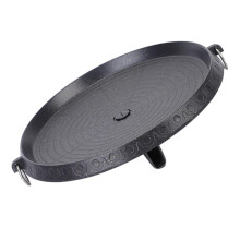 Non Stick Round BBQ Grilling Pan Gas Stove Compatible 10Inch Nonstick Coating Portable Outdoor Barbecue