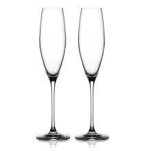Crystal Glasses 2Piece Champagne Flute Set Plain Undecorated Crystal Gift Box Prosecco Cava Glasses