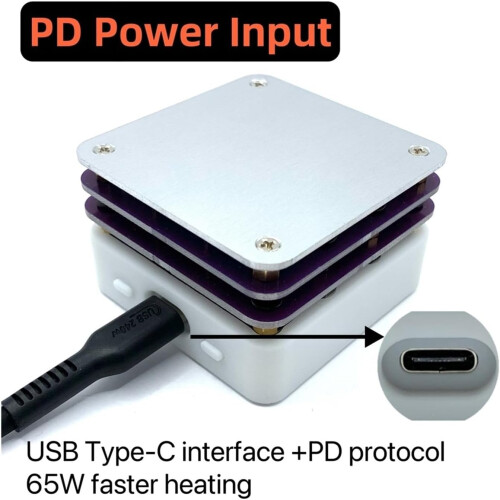 Preheating Station 65W PD Protocol Hot Plate PCB Soldering Rework Station Preheating Platform  Tool 2
