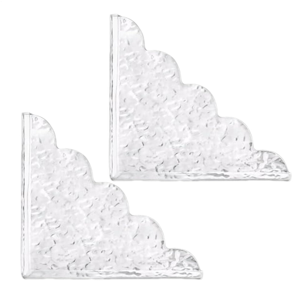 Shower Splash Guard Transparent Adhesive Corner Shield, Acrylic Tub Splash Guard For Corner Washbasin, Hotel Rv Home 9187378744666
