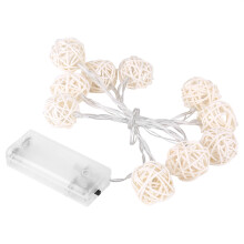 Festive Rattan Decor, Solar Powered String Lights With Rechargeable Battery For Outdoor Indoor Christmas Holiday Party Garden Decorations, Cute