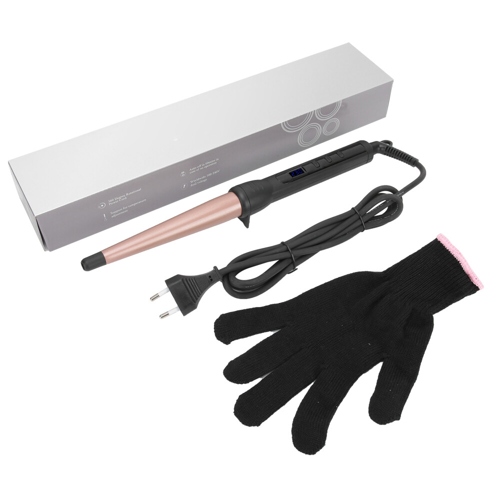 Adjustable Temperature Curling Wand, Rapid Heat Ceramic Tapered Wand with Tourmaline Ceramic Technology, Negative Ions & Swivel Cable, Auto Shut Off