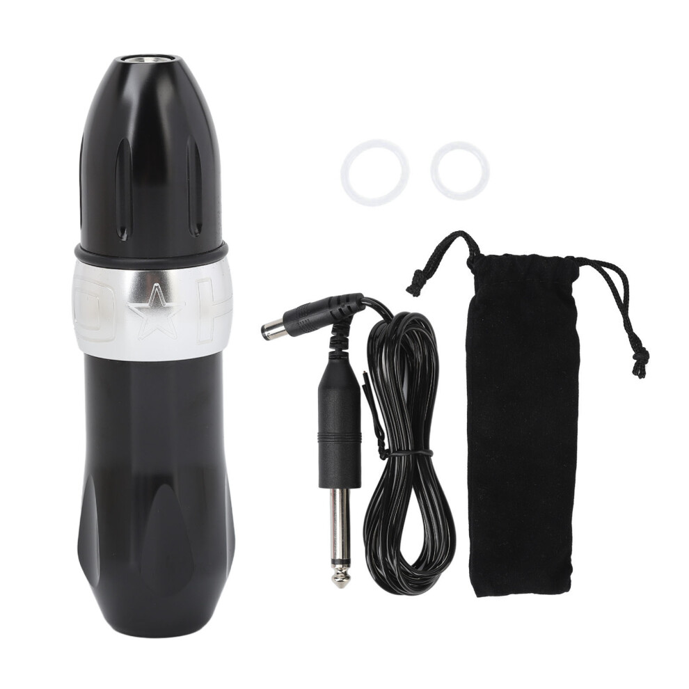 Rotary Tattoo Device with DC Interface, Strong and Powerful Motor Ergonomic Pen Style Machine Adjustable Needle Depth Lightweight Stable Operation fo