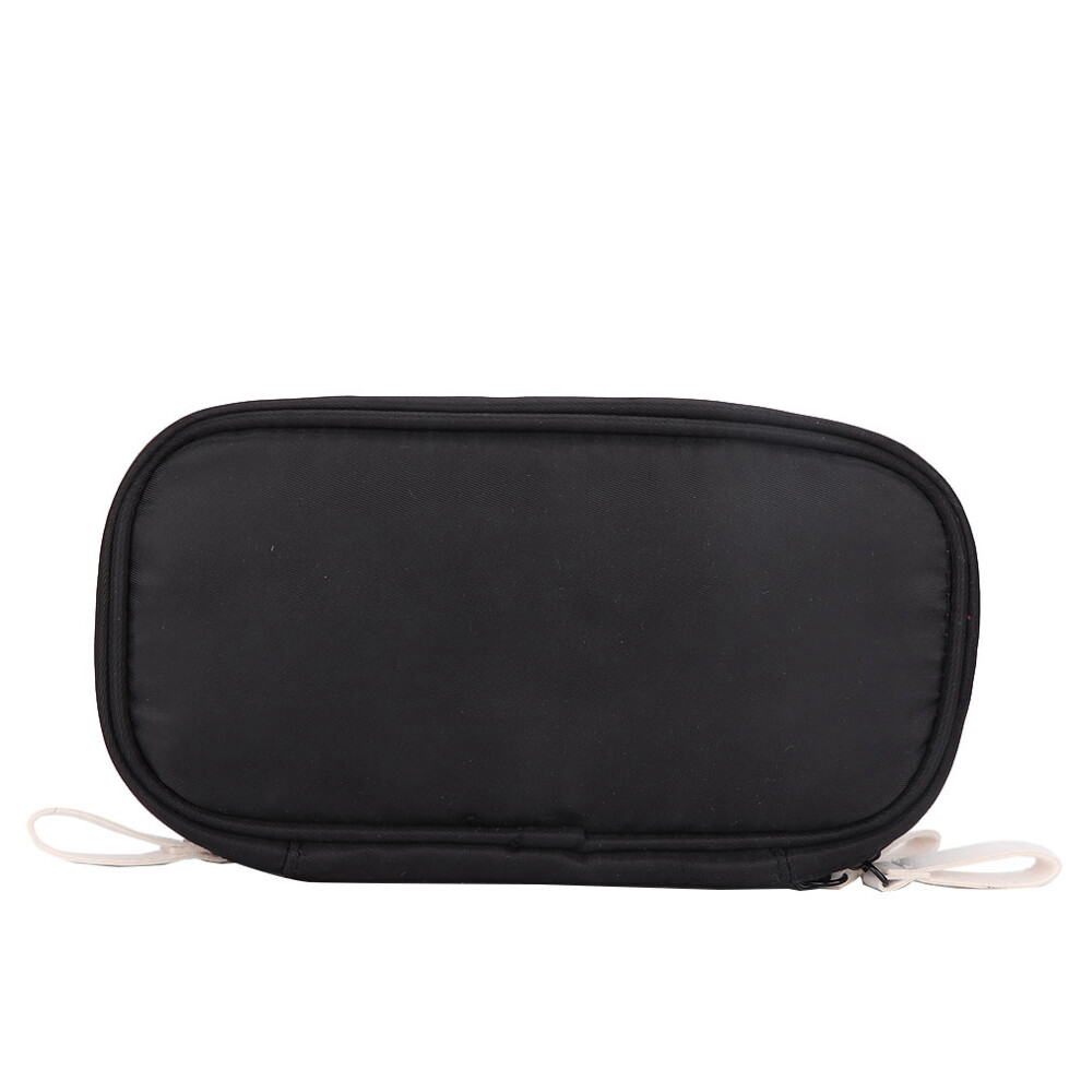 Lightweight Nylon Beauty Tool Organizer, Easy To Carry Durable Pouch With Multi Functional Double Zipper Design And Multiple Grids For Professional H