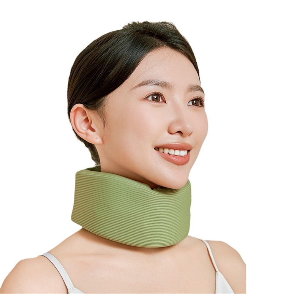 Memory Foam Neck Brace Pain Relief, Soft Cervical Collar, Adjustable Neck Support, Stabilizes Vertebrae, Green Size M