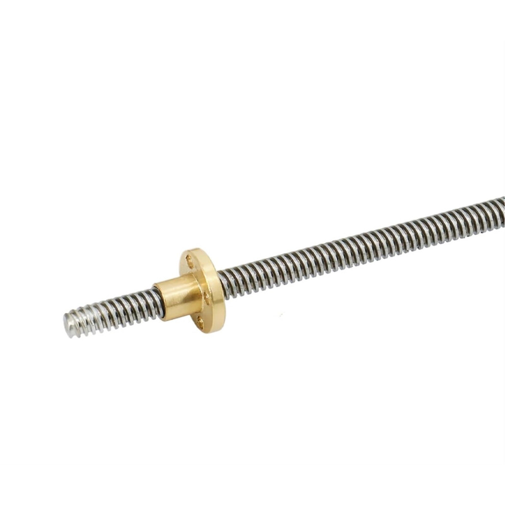 T8 Lead Screw 500Mm With Brass Nut, 8Mm Diameter 2Mm Pitch For Cnc 3D Printer Smooth Motion 9199774452540