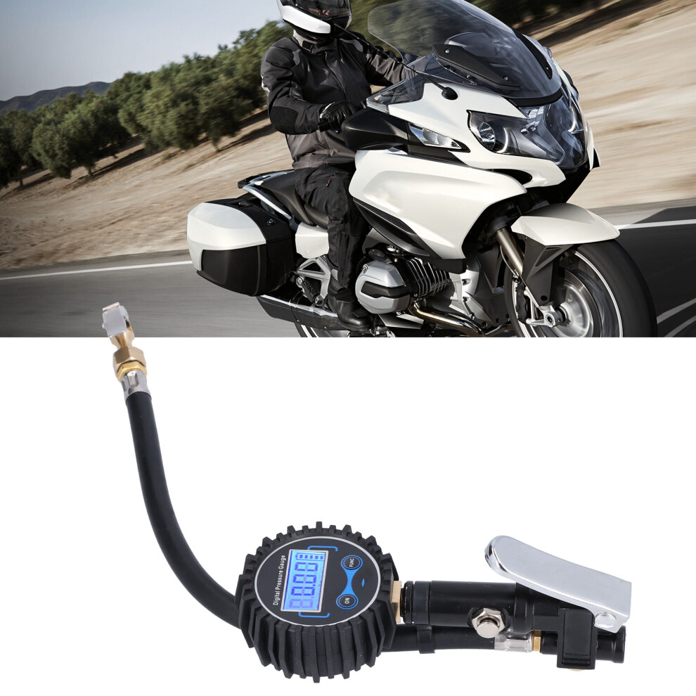 300Psi Digital Tire Inflator Gauge Lcd Display For Car Motorcycle Truck 4981378229704