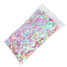 Star Sequins 8-Point Glitter Decor Crumbs PVC 1cm, Colorful