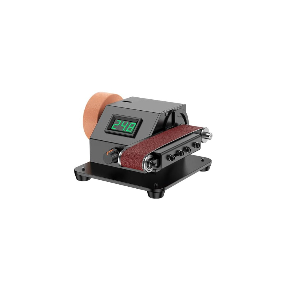 Electric Belt Sander 350W With Led Display, 10 Sanding Belts, Variable Speed 10000 Rpm, 90 Adjustable Angle For Metal Wood Aluminum 9199774453103