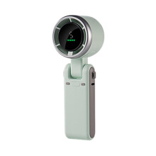 Portable Handheld Fan Folding Desk Fan, 5Speed Adjustable, Digital Display, Compact 6.73 x 2.17 x 2.44 Inches Green
