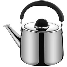 Whistling Kettle Stainless Steel 4L Capacity HeatResistant Handle For Stovetop Silver