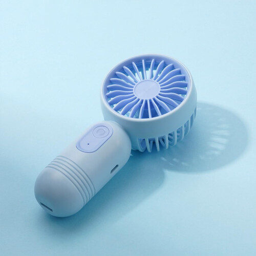 USB Rechargeable Mini Fan For Duct ABS Material Lightweight Silent Compact Portable 2
