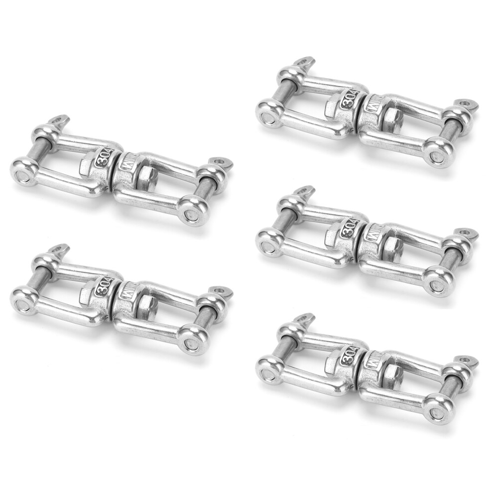 Stainless Steel Double Ended Swivel Hook Rigging 5Pcs Antiknot Tools 9351378234988