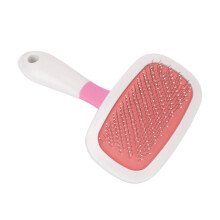 Peigne de massage Ă airbag pour animaux de compagnie grand rose plastique