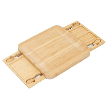 Bamboo Charcuterie Board Set With Cheese Knives Natural Bamboo Serving Board And Utensils For Cheese Displays