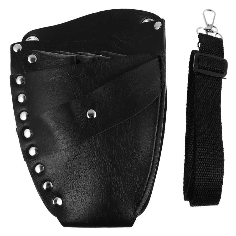 Barber Scissor Pouch Leather Hairdressing Tool Belt Large Capacity Salon Organizer Waist Bag 9189345459221