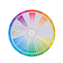 Pigment Wheel Low Noise And Vibration Rotation Display Eco Friendly Color Chart Moisture Proof Coating Compact Size 23cm