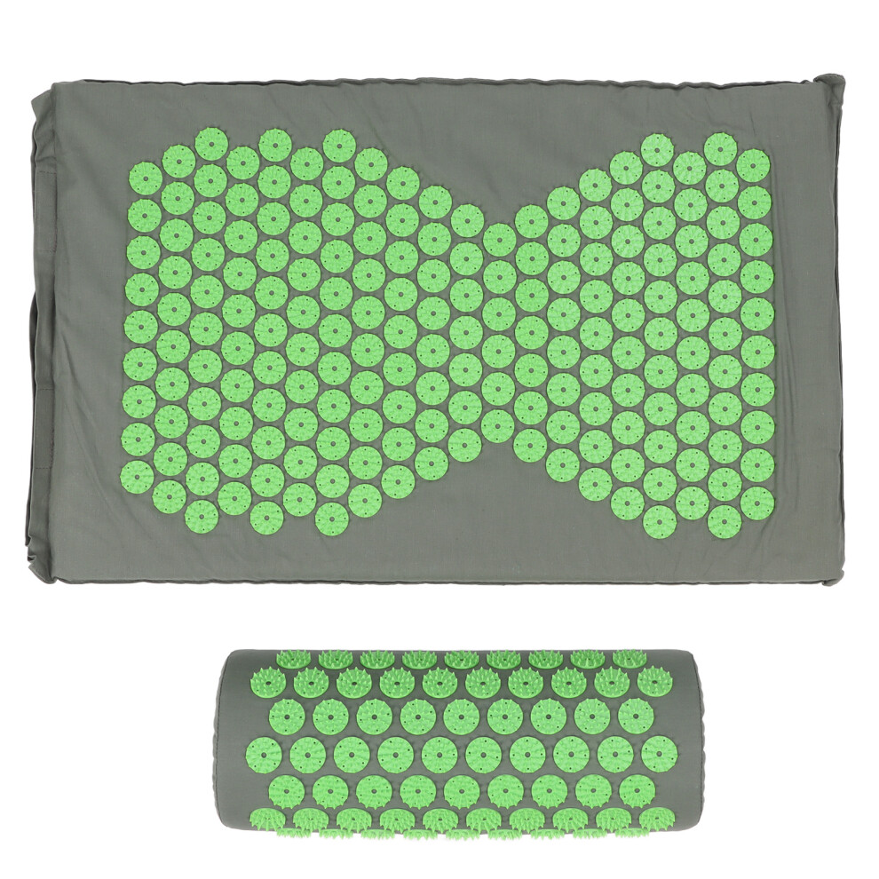 Relaxation Tool For Stress And Anxiety Reduction With Acupressure Points Mat And Pillow, Muscle Tension Relief Therapy System Designed For Home O