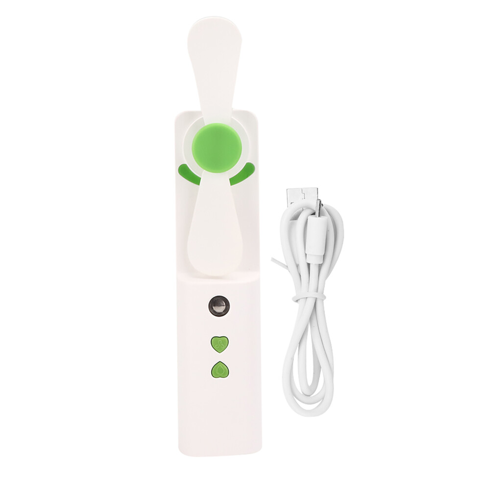 Radiant Misting Fan, Rechargeable Battery Operated, Nanometer Spray for Cool Refreshment & Skin Hydration, Automatic Stop for Safety, Foldable for