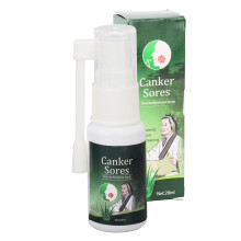 Tratamento para aftas com aloe vera, spray analgésico sem álcool para irritações bucais, frasco portátil de 20ml para uso em qualquer lugar,