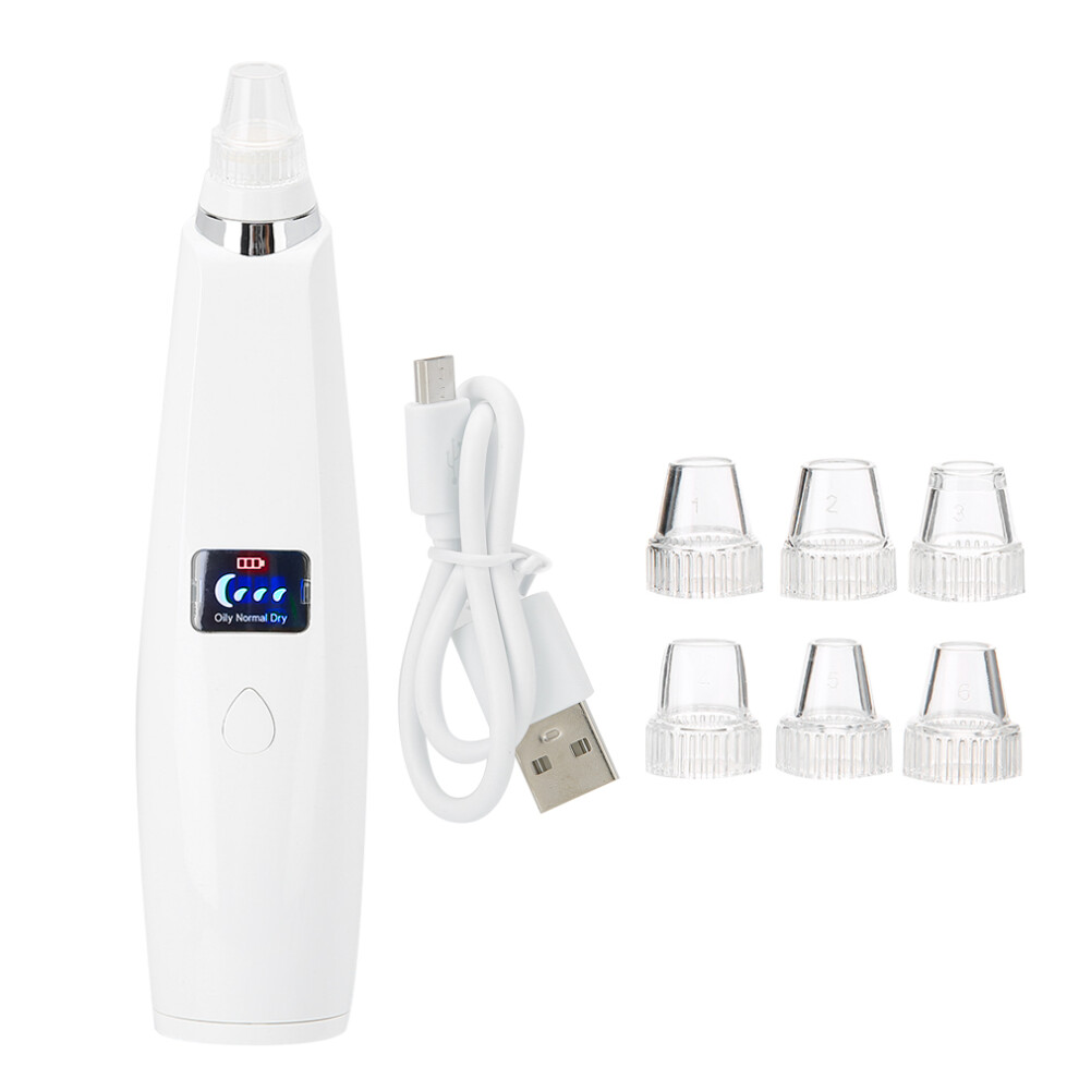Pore Vacuum Facial Cleaner, LED Display Wireless Operation Blackhead Extraction Tool With 5 Suction Levels And Skin Safe Design, Advanced Vacuum