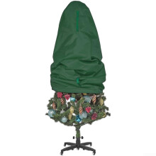 Foldable Waterproof Christmas Tree Storage Bag For 3/4/5/9 Ft Trees Reinforced Handles Durable Oxford Cloth Dark Green