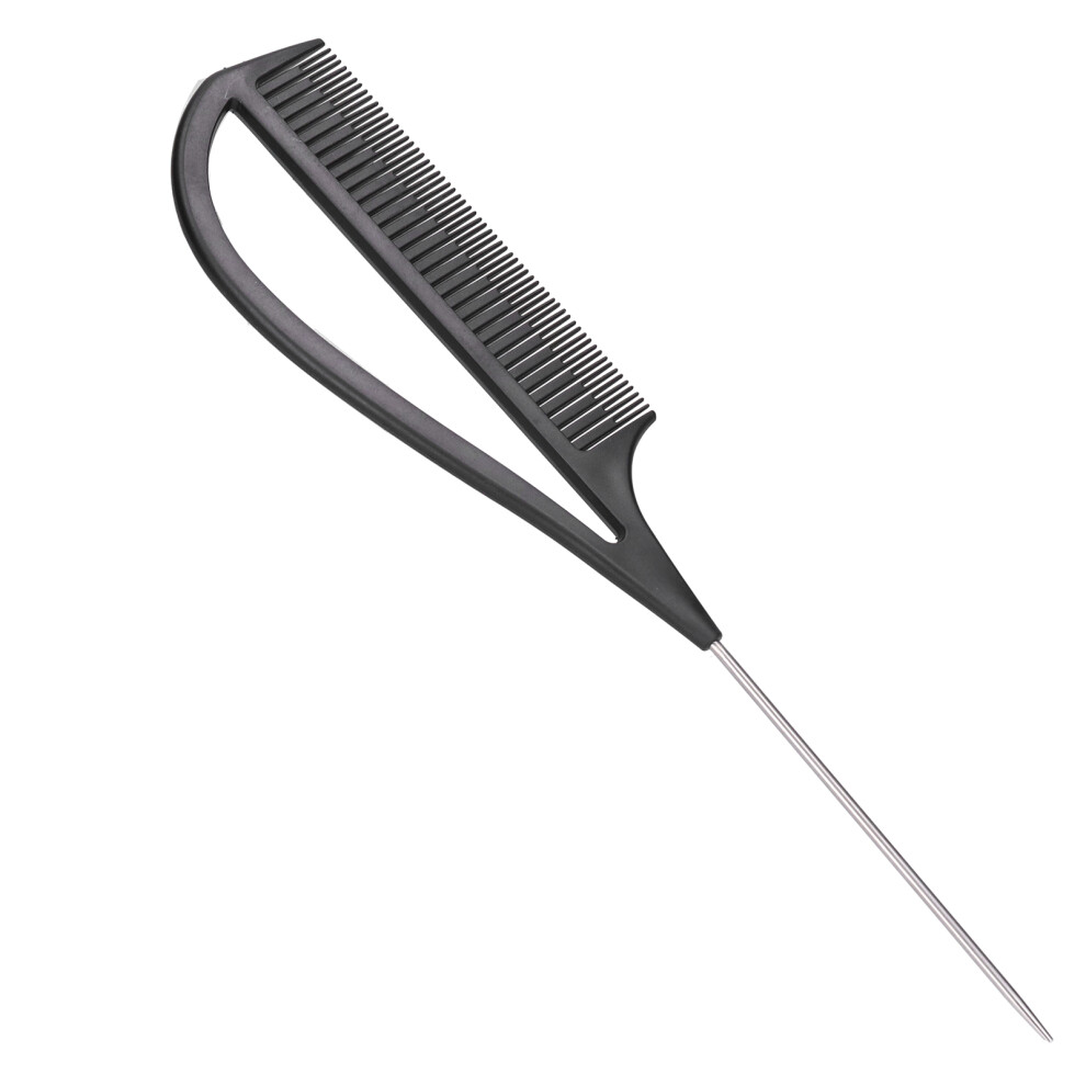AntiStatic Hair Highlighting Tail Comb â ABS & Steel, 24.2 x 5.5cm, Black
