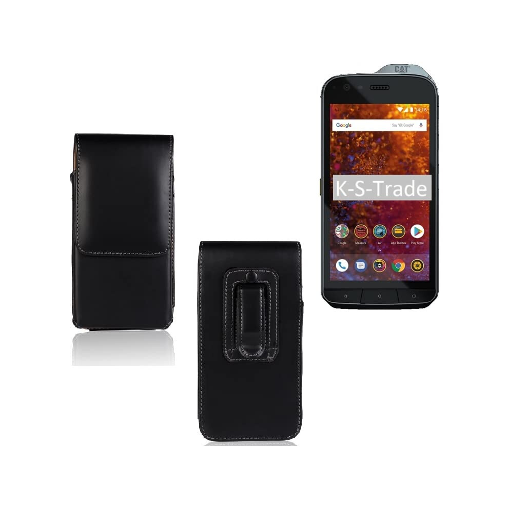 Protective Case For Holster Compatible With Leatherette Belt Bag Black 1x