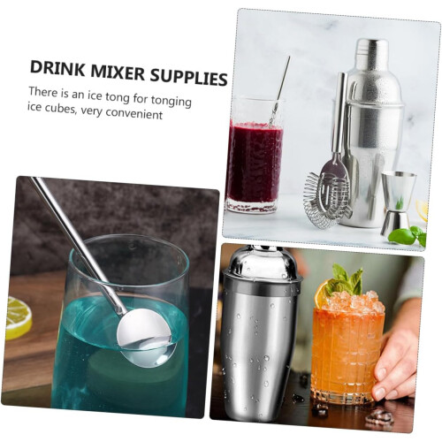 Bartender Set 5Piece Stainless Steel Cocktail Shaker Kit With Strainer, Martini Barware, Bar Accessories, Silver 1