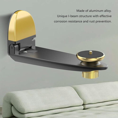 Wall Mount Bracket Holder for Projector Adjustable Angles Aluminum Alloy Organizer Rack Coffee Gray 1