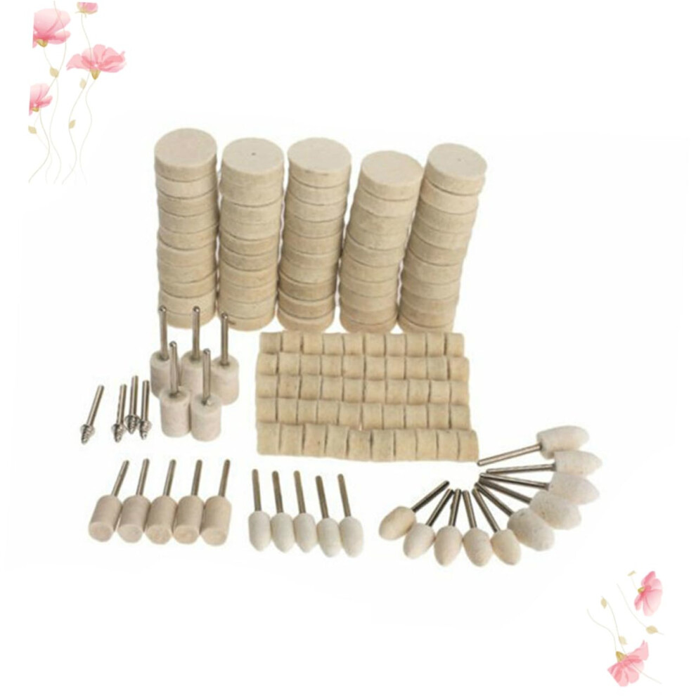 Wool Polishing Wheel 129Piece Set For Buffing, Grinding And Waxing, Automotive Jewelry Machinery Parts 9187378747339