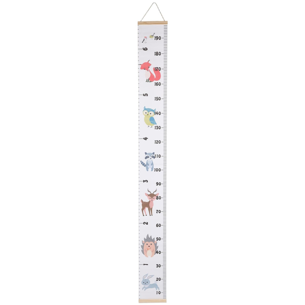 Growth Chart for Wall Kids Height Chart With Cartoon Animal Canvas Removable 10190 Cm Ruler Traceless Hook