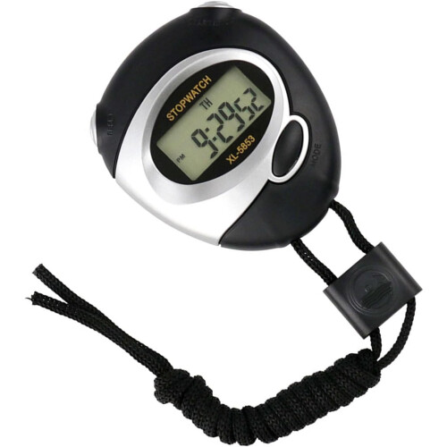 Precision Stopwatch Digital Screen Weather Resistant Design Silicone Button Sports Timer 1