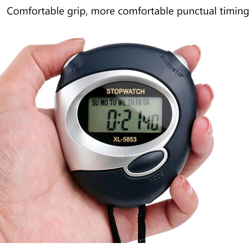 Precision Stopwatch Digital Screen Weather Resistant Design Silicone Button Sports Timer 2