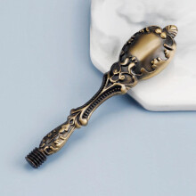 Sealing Wax Spoon with Wooden Handle, HeatResistant Bowl, Retro Peacock Bronze for Stamps