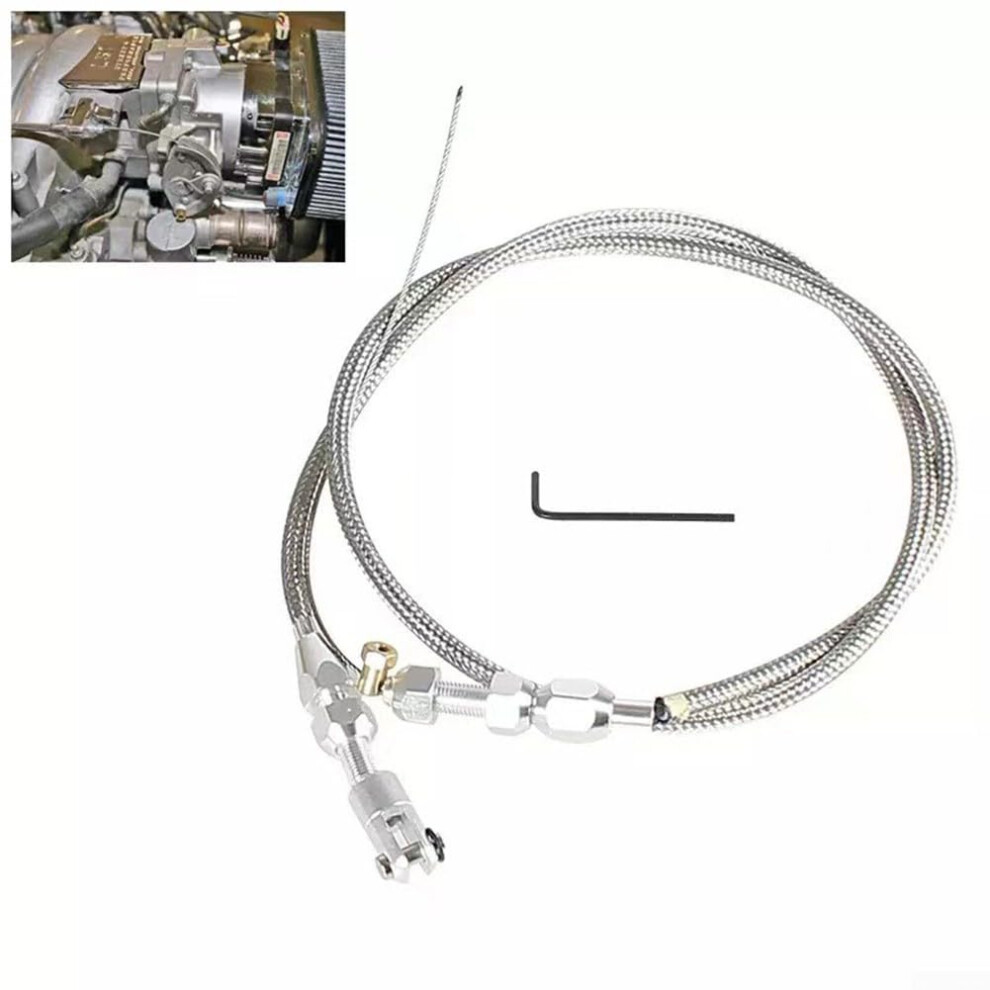Throttle Cable Kit For Chevrolet Ls1 4.8 5.3 5.7 6.0L Direct Fit Stainless Steel 19972007 9094768712047