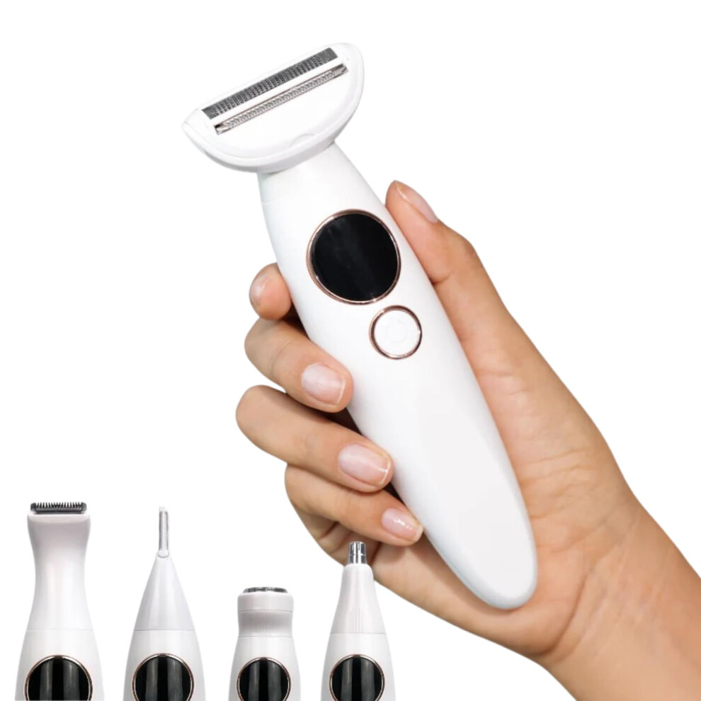 Electric Shaver for Women and Men Waterproof Cordless Razor USB Rechargeable Bikini Trimmer White