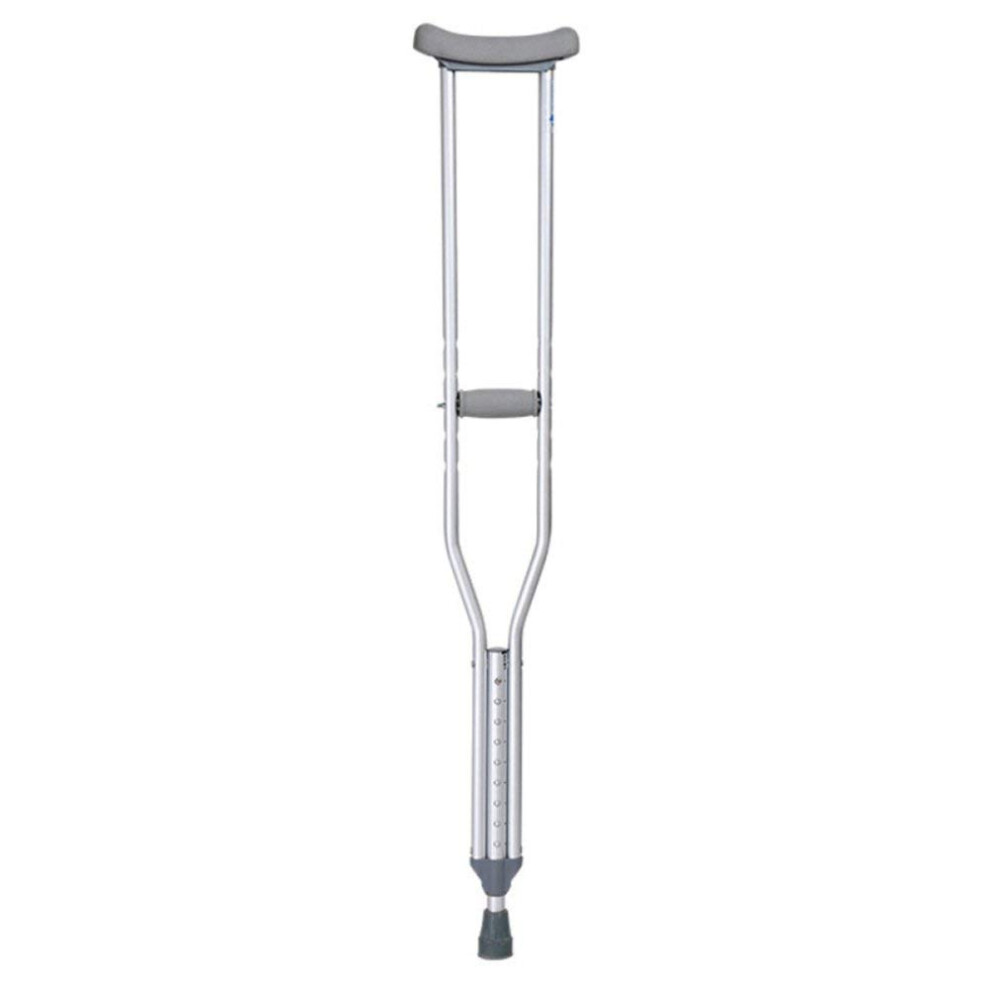 Adjustable Aluminum Alloy Walking Crutches with Soft Armpit Padding and Ergonomic Grip for Elderly