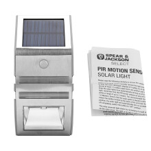 Solar Wall Light Motion Sensor Outdoor Solar Powered LED Security Lights Waterproof Fast Charging Stainless Steel Long Lasting Energy Saving Safety Li