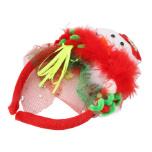 Prachtig gemaakte kersthoofdband, schattige Roodkapje-kerstmuts voor cosplay, shows, carnaval, verstelbaar, gemaakt van hoogwaardig materiaal,