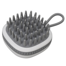Escova de shampoo com cerdas de silicone, dupla função: banho e massagem. Não absorvente, fácil de limpar, secagem rápida, sem resíduos, segura