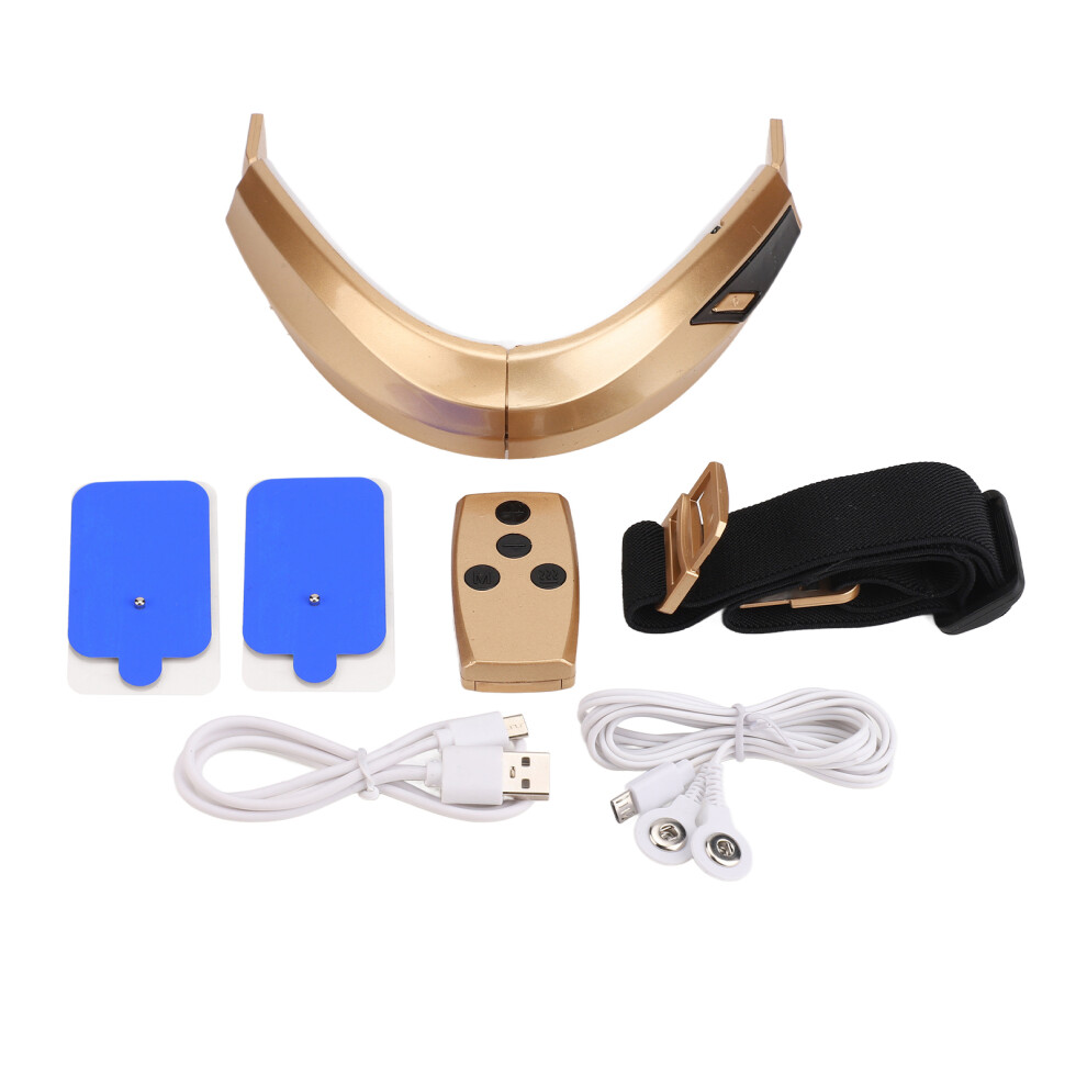 Heat Therapy Neck Massager with Electric Pulse, Cordless Deep Tissue Trigger Point Massager for Neck Pain, Heated Neck Massage Device for Everyday