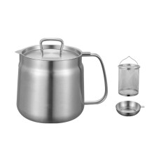 Praktischer Küchenölfilter mit abnehmbarem-1,5 l und Netzkorb