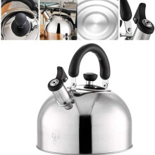Tea Kettle Stainless Steel Stove  Whistling Kettle 3L Capacity CoolTouch Ergonomic Handle Camping Fast Boil