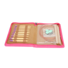 Ergonomisches, austauschbares Rundstricknadeln-Set mit Tasche, 10 Paar