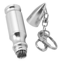 Silver Aluminum Billiard Cue Tip Shaper Repair Tool 7.7x1.6cm