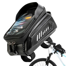 Bicycle Frame Bag with Touchscreen, Waterproof Organizer for Glasses and Essentials, Compatible with Most Bikes