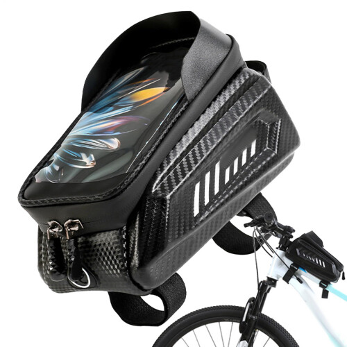 Bicycle Frame Bag with Touchscreen, Waterproof Organizer for Glasses and Essentials, Compatible with Most Bikes